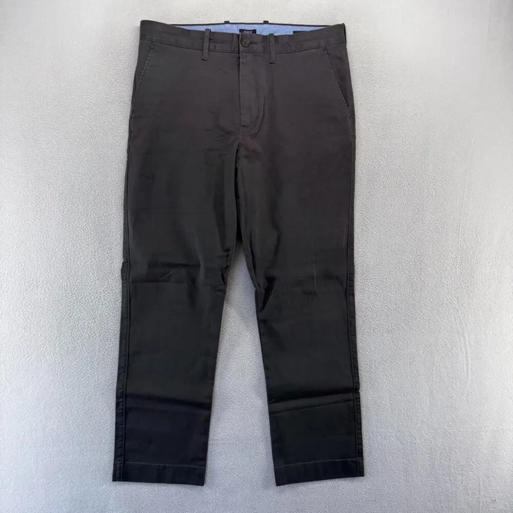 J Crew Pants men's 32x30 Gray Original Chino Khaki Straight preppy Office NEW